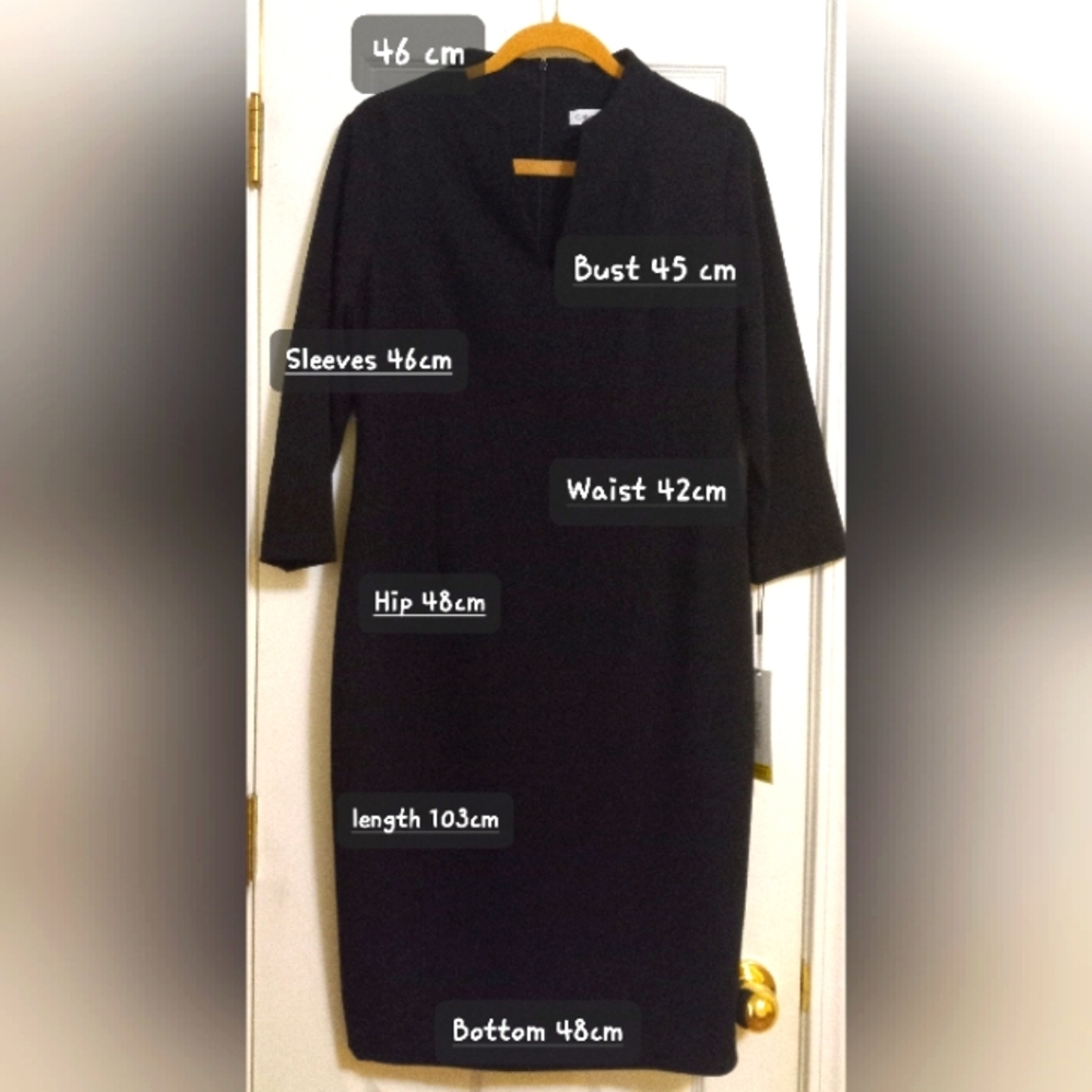 Calvin Klein Black mid length dress Size 12